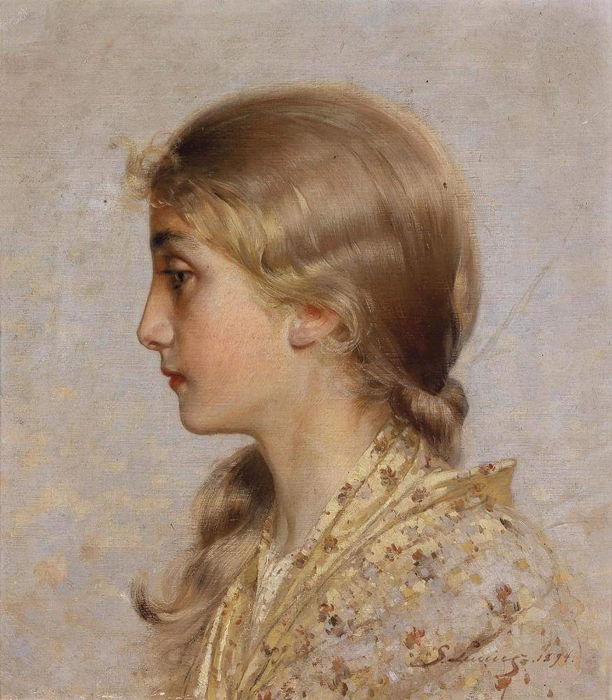 Ritratto di ragazza di profilo